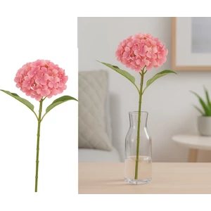 Selyemvirág - művirág 40cm hydrangea aletta rózsaszín 14x14x40cm SDDST5 hortenzia élethű