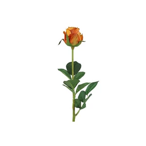 Selyemvirág - művirág 70cm naracssárga rózsa 8x8x70cm SDDST5 élehű