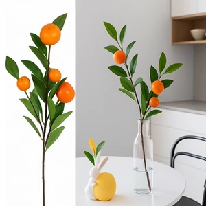 Selyemvirág művirág 73cm narancssárga 20x15x73cm terméssel DST5 élthű