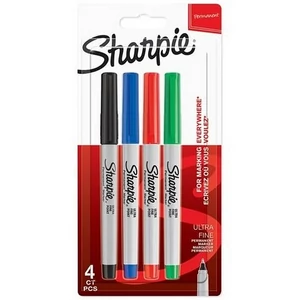 Sharpie Alkoholos marker készlet, 0,5 mm, gömbölyű, Sharpie "ULTRA FINE", 4 darabos 1985879