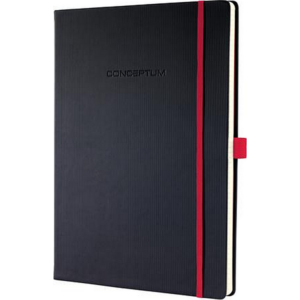 Beíró exkluzív A4 kockás SIGEL Conceptum Red Edition 97lap fekete/piros Irodai papíráru SIGEL CO660