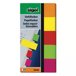 Jelölőcimke Sigel papír címke neon 5 szín HN650