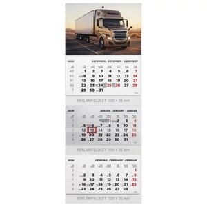 Speditőrnaptár 2026 T070 Speditőr 3 Tömb Kamionfej Toptimer 2026 kollekció!