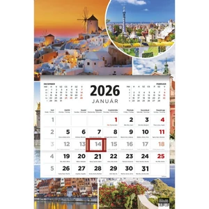 Speditőrnaptár 2026 T081 Speditőr 1 Tömb Városok Toptimer 2026 kollekció!