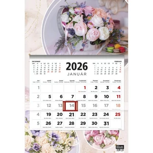 Speditőrnaptár 2026 T081 Speditőr 1 Tömb Virágok Toptimer 2026 kollekció!