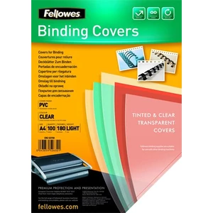 Spirál előlap A4 Fellowes 180mik. víztiszta előlap 100db/csom
