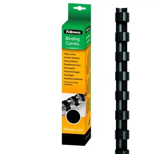 Spirál műanyag Fellowes 16 mm, 101-120 lap, 25 db, fekete