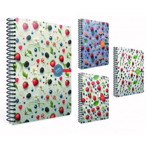 Spirálfüzet 17x24cm Gipta Berry Notes keményfedeles  120 lapos kockás 7215