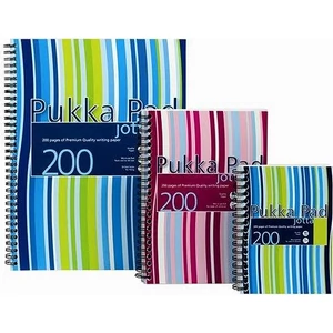 Spirálfüzet A4+ Pukka Pad Stripe Jotta 100lap vonalas Irodai füzet Pukka Pad JP018-LINED