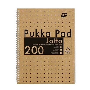 Spirálfüzet A4 vonalas 100 lap, PUKKA PAD Jotta Kraft PUP9565