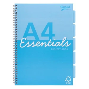 Spirálfüzet A4 vonalas 100 lap, PUKKA PAD Unipad Essentials Project Book, vegyes