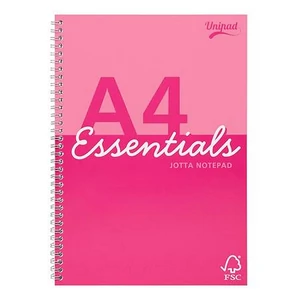 Spirálfüzet A4 vonalas 80 lap, PUKKA PAD Unipad Essentials Jotta, vegyes