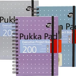 Spirálfüzet A5 Pukka Pad vonalas, 100 lapos,Metallic Project Book vegyes színek