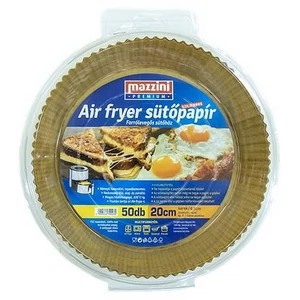 Sütőpapír szilikonos Air Fryer készülékhez kerek 20cm 50db MAZZINI Premium