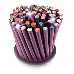 Swarovski ceruza lila testű 20 Arany Kristállyal Made With Swarovski Elements