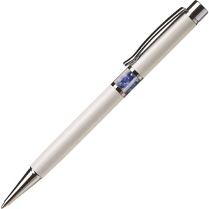 Swarovski golyóstoll fehér 20 zafírkék kristályokkal töltve 14cm Made With Swarovski Elements