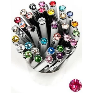 Swarovski toll E. fehér testű Eper Színű Kristály Gravírozható Made With Swarovski Elements