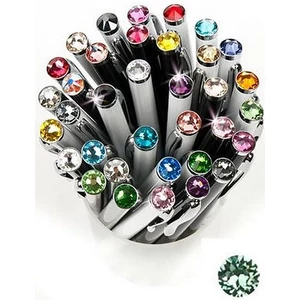 Swarovski toll E. fehér testű Peridot Zöld Kristály Gravírozható Made With Swarovski Elements
