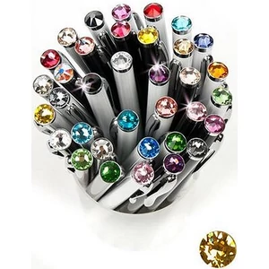Swarovski toll E. fehér testű Topáz Kristály Gravírozható Made With Swarovski Elements