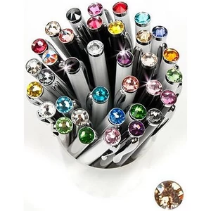 Swarovski toll E. fekete testű Pezsgő Kristály Gravírozható Made With Swarovski Elements