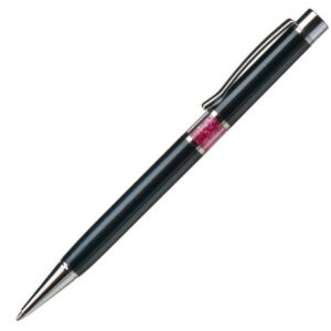 Swarovski toll fekete testű 20 Középen Pink Kristály Tölt. Gravírozható Made With Swarovski Elements