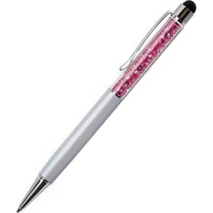 Swarovski toll krémfehér testű Pink Kristály Tölt. Gravírozható.. Made With Swarovski Elements