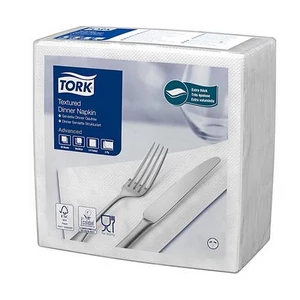 Szalvéta 1/4 hajtogatott 2rétegű 39 5x39 cm Advanced TORK "Texturált Dinner" fehér