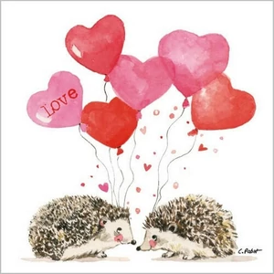 Szalvéta 33x33cm Hedgehogs in Love papírszalvéta 33x33cm,20db-os