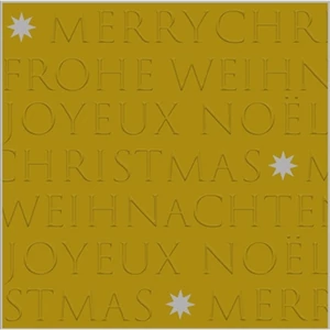 Szalvéta 25x25cm Christmas embossed gold dombornyomott 20db-os