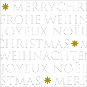 Szalvéta 25x25cm Christmas embossed pearl dombornyomott 20db-os