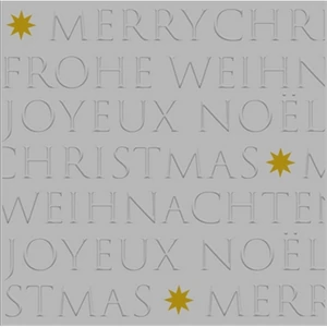 Szalvéta 25x25cm Christmas embossed silver dombornyomott 20db-os