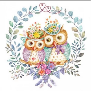 Szalvéta 25x25cm Owl couple in love 20db-os