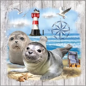 Szalvéta 25x25cm Seal Couple 20db-os