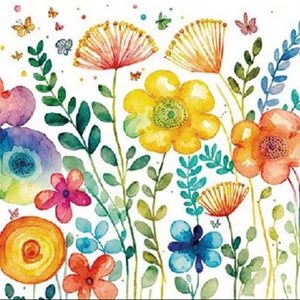 Szalvéta Ambiante Vibrant spring white papírszalvéta 25x25cm,15db-os