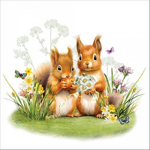 Szalvéta Ambiante Little squirrels papírszalvéta 33x33cm,20db-os