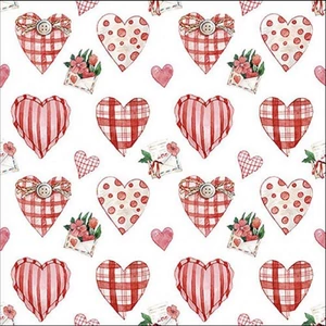 Szalvéta Ambiante Lovely Hearts papírszalvéta 33x33cm,20db-os