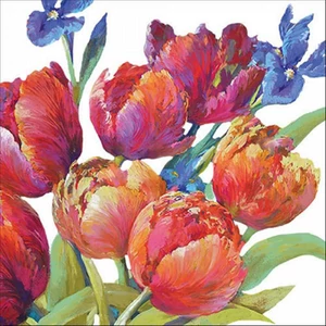 Szalvéta Ambiante Tulips of joy papírszalvéta 33x33cm,20db-os