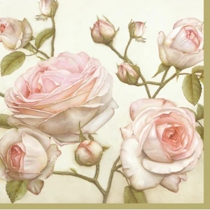 Szalvéta 33x33cm Beauty Roses 20db-os