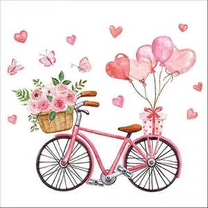 Szalvéta Ambiante Bike of love papír papírszalvéta 33x33cm,20db-os