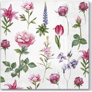Szalvéta 33x33cm Boons of Garden 20db-os