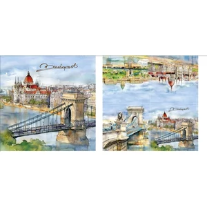 Szalvéta 33x33cm Budapest