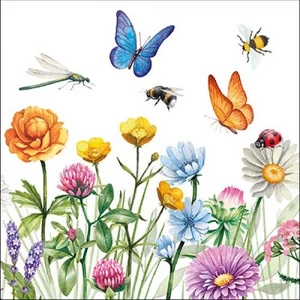 Szalvéta 33x33cm Butterfly Meadow 20db-os