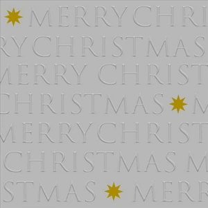 Szalvéta 33x33cm Christmas letters silver dombornyomott 20db-os
