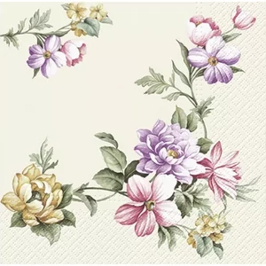 Szalvéta 33x33cm Elegant Garland champagne 20db-os