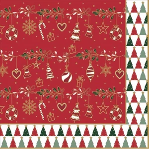 Szalvéta 33x33cm Fancy Christmas,20db-os 