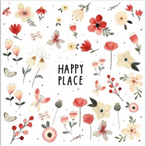 Szalvéta 33x33cm Happy Place papírszalvéta 33x33cm,20db-os