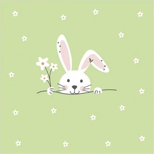 Szalvéta 33x33cm Hello Easter green 20db-os