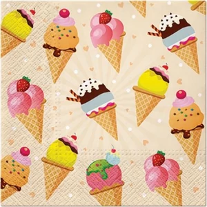 Szalvéta 33x33cm Ice Cream 20db-os