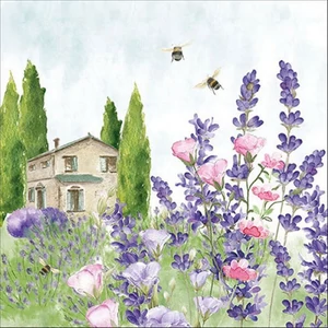 Szalvéta 33x33cm Lavender meadow 20db-os