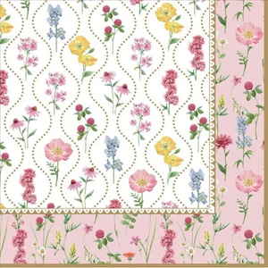 Szalvéta 33x33cm Meadow Flowers, 20db-os